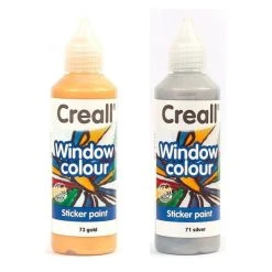 Graine Créative Peinture Sur Verre Et Céramique 2 Peintures Repositionnables Pour Vitres 80 Ml - Or-Argent