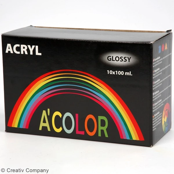 Assortiment de peinture acrylique brillante A-Color - 100 ml - 10 pcs Creativ Company Peinture Acrylique A-Color Assortiment De Peinture Acrylique Brillante A-Color - 100 Ml - 10 Pcs -Creavea Shop assortiment de peinture acrylique brillante a color 100 ml 10 pcs p 3