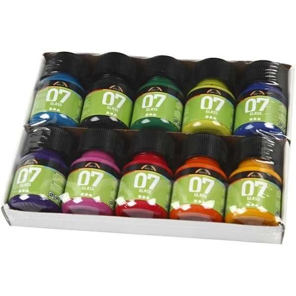 Creativ Company Peinture Céramique Assortiment De Peinture Sur Verre - A Color Glass - 30 Ml - 10 Pcs 4 Creativ Company Peinture Céramique Assortiment De Peinture Sur Verre - A Color Glass - 30 Ml - 10 Pcs – Image 2