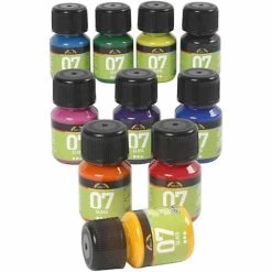 Creativ Company Peinture Céramique Assortiment De Peinture Sur Verre - A Color Glass - 30 Ml - 10 Pcs
