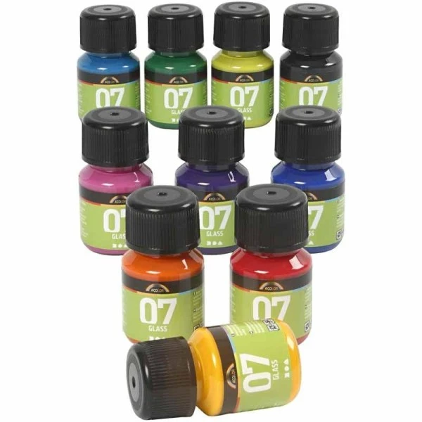 Creativ Company Peinture Céramique Assortiment De Peinture Sur Verre - A Color Glass - 30 Ml - 10 Pcs 3 Creativ Company Peinture Céramique Assortiment De Peinture Sur Verre - A Color Glass - 30 Ml - 10 Pcs