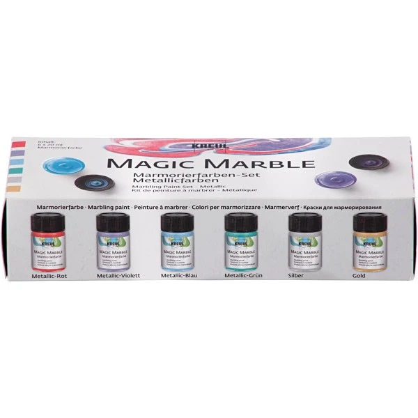 Assortiment de peintures Magic Marble - Métallique - 20 ml - 6 pcs Creativ Company Peinture Marbling Assortiment De Peintures Magic Marble - Métallique - 20 Ml - 6 Pcs -Creavea Shop assortiment de peintures magic marble metallique 20 ml 6 pcs p 2