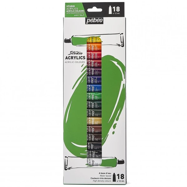 Peinture Acrylique Pébéo Studio Assortiment Peinture Acrylique Pébéo - Studio Acrylics 12 Ml - 18 Tubes 3 Peinture Acrylique Pébéo Studio Assortiment Peinture Acrylique Pébéo - Studio Acrylics 12 Ml - 18 Tubes