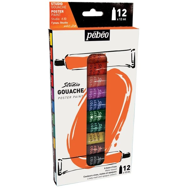 Kit Peinture Assortiment Peinture Gouache Pébéo - Studio Gouache - 12 X 12 Ml 3 Kit Peinture Assortiment Peinture Gouache Pébéo - Studio Gouache - 12 X 12 Ml