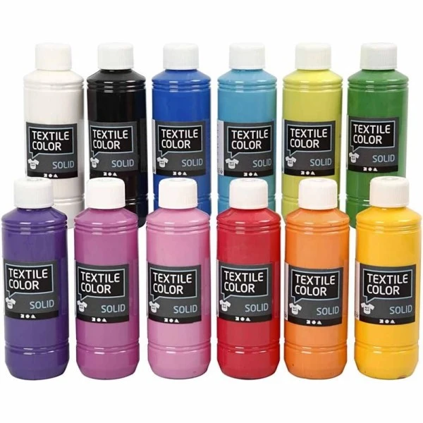 Creativ Company Peinture Tissu Textile Color Assortiment Peinture Textile Opaque - 12 X 250 Ml 3 Creativ Company Peinture Tissu Textile Color Assortiment Peinture Textile Opaque - 12 X 250 Ml