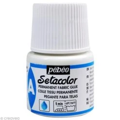 Pébéo Auxiliaire Peinture Textile - Setacolor - Colle Tissu Permanente - 45 Ml