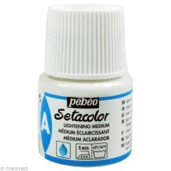 Pébéo Peinture Tissu Setacolor Auxiliaire Peinture Textile - Setacolor - Médium éclaircissant - 45 Ml