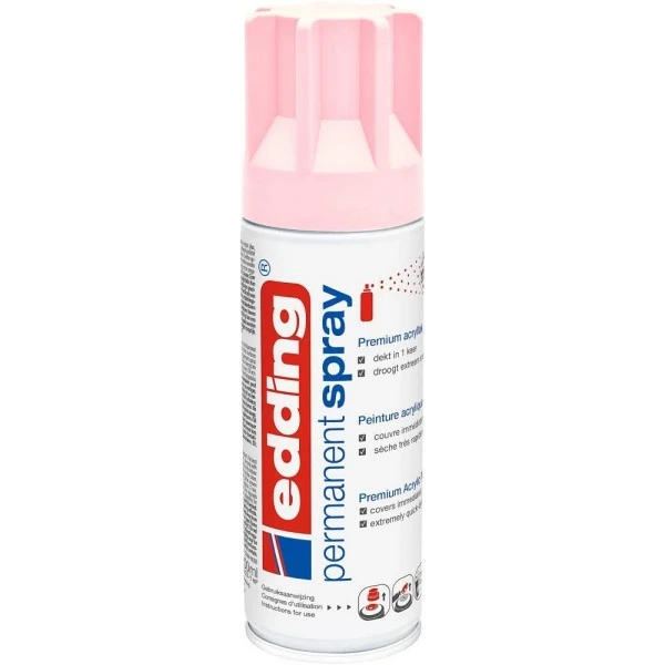 Peinture DecoSpray Bombe De Peinture Acrylique Permanent Edding 5200 Rose Pastel Mat 3 Peinture DecoSpray Bombe De Peinture Acrylique Permanent Edding 5200 Rose Pastel Mat