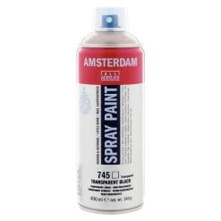 Peinture DecoSpray Bombe De Peinture Amsterdam 400 Ml Noir Transparent