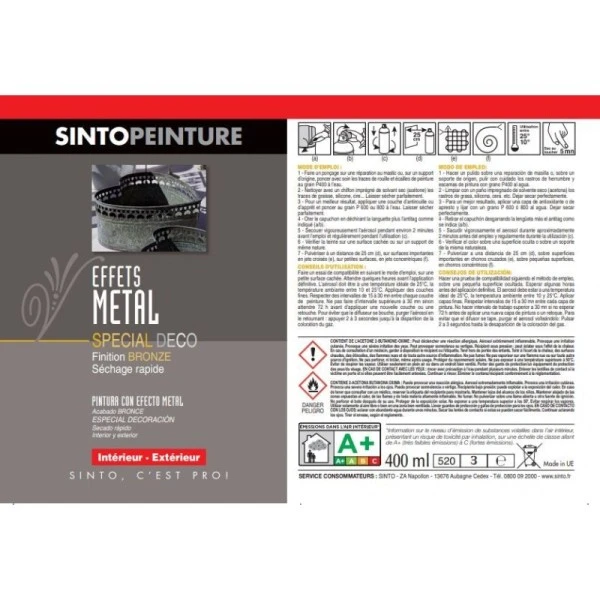 Sinto Ideespray Peinture DecoSpray Bombe De Peinture - Cuivre - Sinto 6 Sinto Ideespray Peinture DecoSpray Bombe De Peinture - Cuivre - Sinto – Image 4