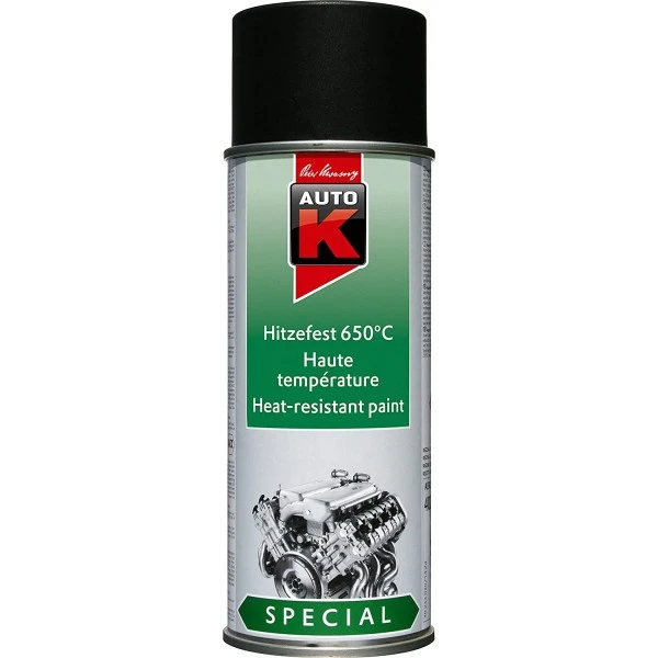 Bombe de peinture haute température - noir mat - Auto-K - 400ml Auto K Accessoires Bombes De Peinture Bombe De Peinture Haute Température - Noir Mat - Auto-K - 400ml -Creavea Shop bombe de peinture haute temperature noir mat auto k 400ml p