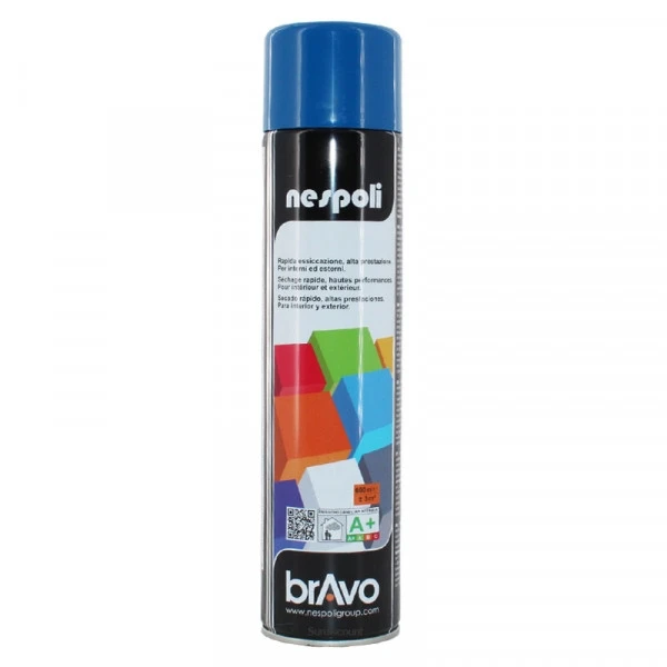 Peinture DecoSpray Bombe De Peinture Professionnelle Nespoli Bravo Bleu Saphir RAL5019 600ml 3 Peinture DecoSpray Bombe De Peinture Professionnelle Nespoli Bravo Bleu Saphir RAL5019 600ml