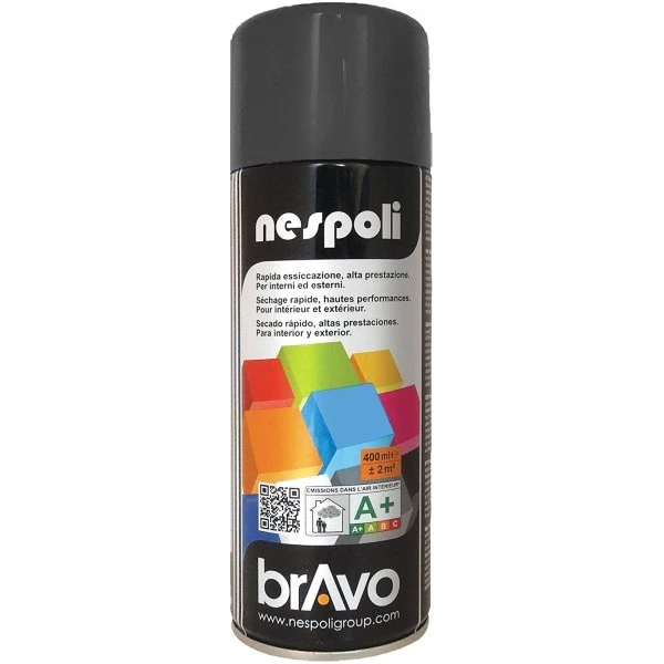 Peinture DecoSpray Bombe De Peinture Professionnelle Nespoli - Gris Foncé 3 Peinture DecoSpray Bombe De Peinture Professionnelle Nespoli - Gris Foncé