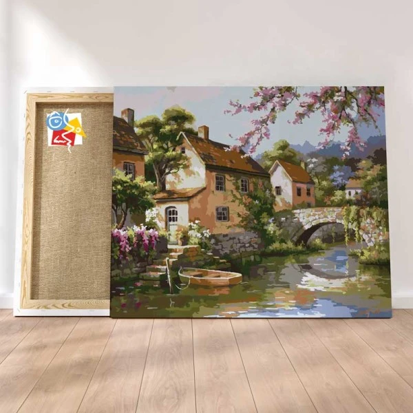 Peinture Par Numéros Peinture Numéro Canal D'Un Village De L'Arrière Pays 3 Peinture Par Numéros Peinture Numéro Canal D'Un Village De L'Arrière Pays