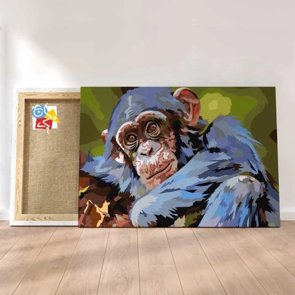 Peinture Par Numéros Peinture Numéro Chimpanzé 3 Peinture Par Numéros Peinture Numéro Chimpanzé