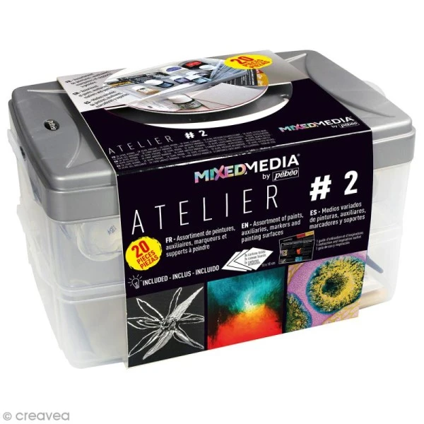 Coffret Atelier Mixed Media N°2 Pébéo - 20 pcs Kit Peinture Coffret Atelier Mixed Media N°2 Pébéo - 20 Pcs -Creavea Shop coffret atelier mixed media n2 pebeo 20 pcs p