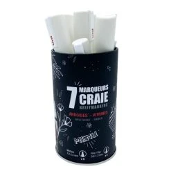 UNI Feutre Craie Liquide Coffret Chalk Marker - Pointes Fines Et Moyennes - 7 Pcs