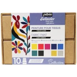 Peinture Tissu Setacolor Coffret Collection Pébéo - Peinture Pour Tissu - Tissus Clair