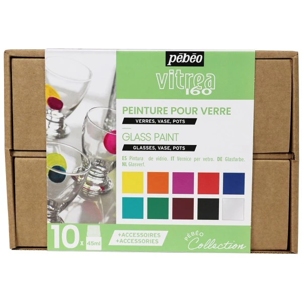 Peinture Verre Coffret Collection Pébéo - Peinture Sur Verre Tons Vifs 3 Peinture Verre Coffret Collection Pébéo - Peinture Sur Verre Tons Vifs