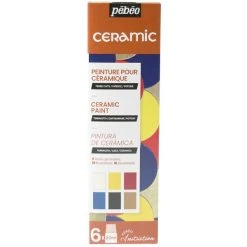 Peinture Céramique Coffret D'initiation Pébéo - Peinture Céramic - 6 X 20 Ml