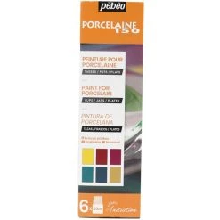 Peinture Porcelaine Coffret D'initiation Pébéo - Peinture Sur Porcelaine - N°2 - 6 X 20 Ml