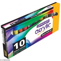 Set Peinture Acrylique Coffret Peinture Acrylique Daler Rowney - 10 X 38 Ml