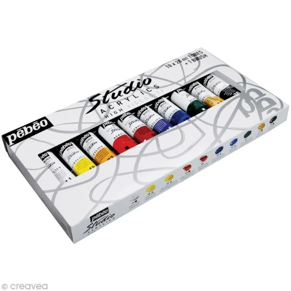 Peinture Acrylique Pébéo Studio Coffret Peinture Acrylique - Pébéo Studio Acrylic 20 Ml- 10 Tubes 3 Peinture Acrylique Pébéo Studio Coffret Peinture Acrylique - Pébéo Studio Acrylic 20 Ml- 10 Tubes