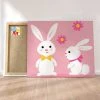 Peinture Par Numéros Peinture Numéro Couple De Lapins Blancs -Creavea Shop couple de lapins blancs p