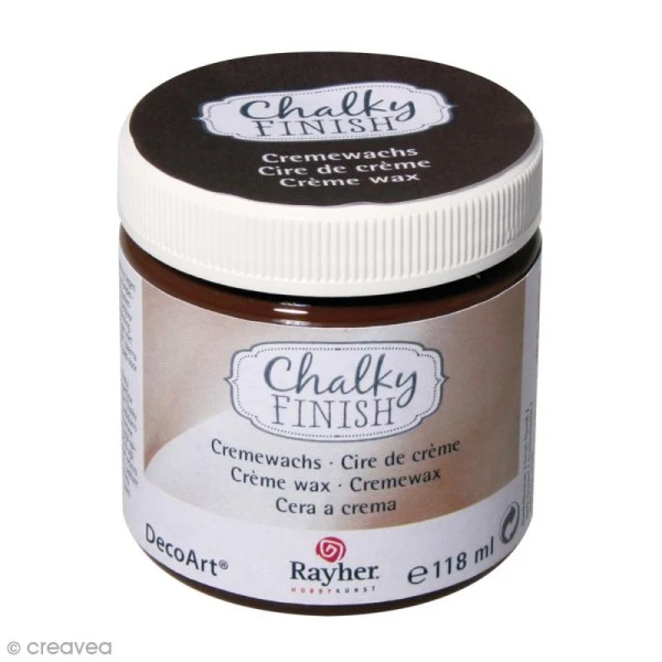 Crème de cire Chalky Finish - Marron - 118 ml Rayher Peinture Effet Craie Crème De Cire Chalky Finish - Marron - 118 Ml -Creavea Shop creme de cire chalky finish marron 118 ml p