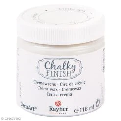 Rayher Peinture Effet Craie Crème De Cire Chalky Finish - Transparente - 118 Ml