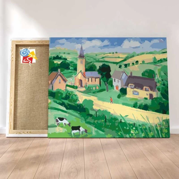 Peinture Par Numéros Peinture Numéro Église De Village 3 Peinture Par Numéros Peinture Numéro Église De Village