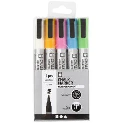 Creativ Company Feutre Craie Feutres Craie - Couleurs Fantaisies - Pointe Fine - 5 Pcs -Creavea Shop feutres craie couleurs fantaisies pointe fine 5 pcs p 3
