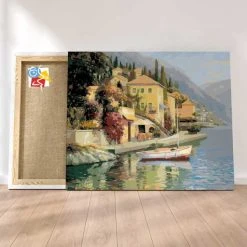 Peinture Par Numéros Peinture Numéro Fleurs Sur Le Lac De Côme