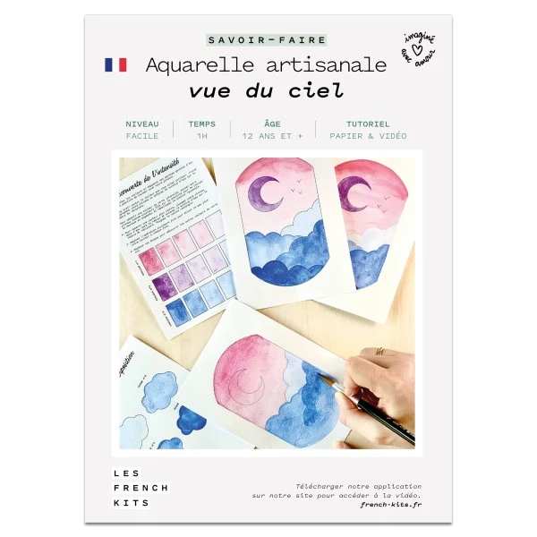 FRENCH'KITS Kit Peinture French Kits Aquarelle - Vue Du Ciel 4 FRENCH'KITS Kit Peinture French Kits Aquarelle - Vue Du Ciel – Image 2