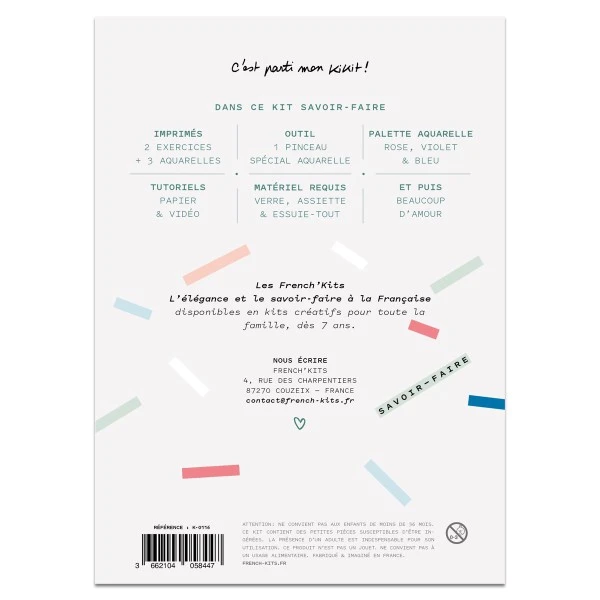 FRENCH'KITS Kit Peinture French Kits Aquarelle - Vue Du Ciel 6 FRENCH'KITS Kit Peinture French Kits Aquarelle - Vue Du Ciel – Image 4