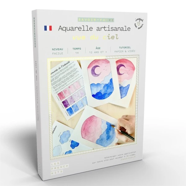FRENCH'KITS Kit Peinture French Kits Aquarelle - Vue Du Ciel 3 FRENCH'KITS Kit Peinture French Kits Aquarelle - Vue Du Ciel