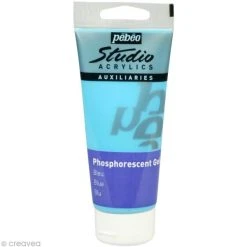 Peinture Phosphorescente Gel Phosphorescent Pébéo Studio - Bleu 100 Ml