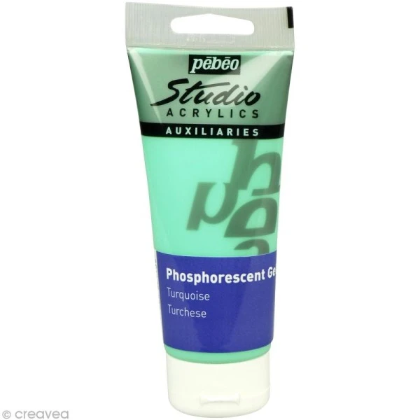 Gel phosphorescent Pébéo Studio - Turquoise 100 ml Peinture Phosphorescente Gel Phosphorescent Pébéo Studio - Turquoise 100 Ml -Creavea Shop gel phosphorescent pebeo studio turquoise 100 ml p