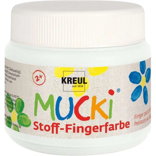 Peinture Pour Tissu Gouache Aux Doigts Textile "Mucki" - 150 Ml - Blanc - C. Kreul 3 Peinture Pour Tissu Gouache Aux Doigts Textile "Mucki" - 150 Ml - Blanc - C. Kreul
