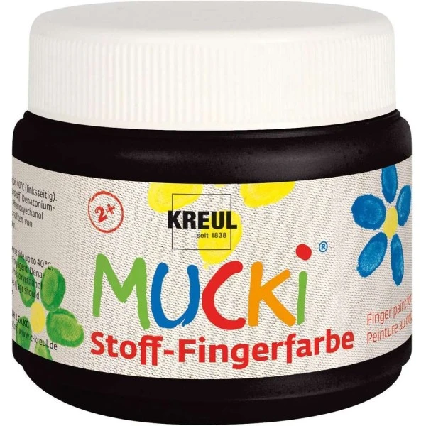 Peinture Pour Tissu Gouache Aux Doigts Textile "Mucki" - 150 Ml - Noir - C. Kreul 3 Peinture Pour Tissu Gouache Aux Doigts Textile "Mucki" - 150 Ml - Noir - C. Kreul