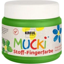 Peinture Pour Tissu Gouache Aux Doigts Textile "Mucki" - 150 Ml - Vert - C.Kreul