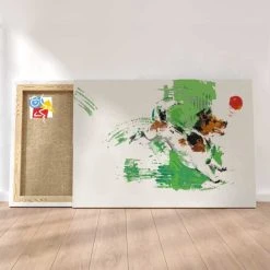 Peinture Par Numéros Peinture Numéro Jack Russel Et Ballon Rouge