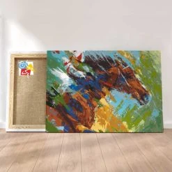 Peinture Par Numéros Peinture Numéro Jockey Coloré Moderne