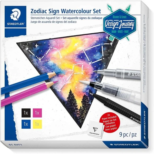Staedtler Kit Peinture Kit Aquarelle Design Journey Signes Du Zodiaque 3 Staedtler Kit Peinture Kit Aquarelle Design Journey Signes Du Zodiaque