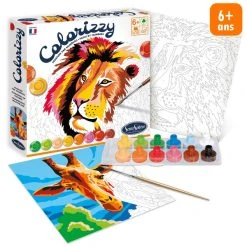 Sentosphère Peinture Numéro Kit Créatif Colorizzy - Peinture Par Numéros - Animaux De La Savane