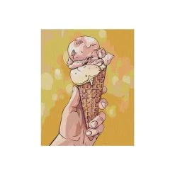 Wizardi Peinture Numéro Kit De Peinture Par Numéros - Glace - 40x50 Cm