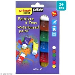 Pébéo Gouache Tube Kit Découverte Peinture à L'eau - Primacolor 20ml - 6 Tubes
