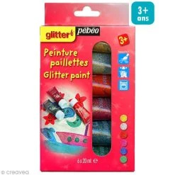 Pébéo Kit De Gouache Kit Découverte - Peinture Paillettes - 6 X 20 Ml