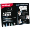 UNI Feutre Craie Liquide Kit Marqueurs Craie Chalk - Couleurs Froides - 4 Pcs -Creavea Shop kit marqueurs craie chalk couleurs froides 4 pcs p