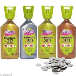 Peinture Diam's Kit Peinture 3D Diam's - Noël Métallisé 100 Ml X 4